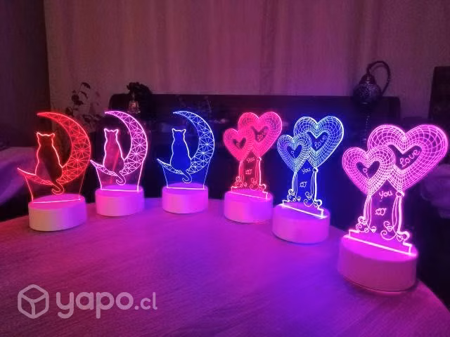 Lámparas Led tricolor 3D