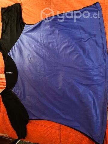 Blusa XL azul metálico con negro