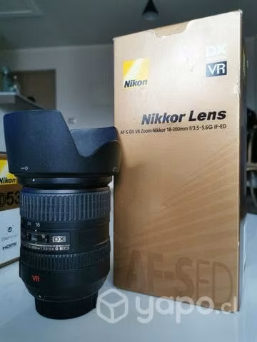 Camara Nikkon D5300 + Lente 18-200 + Lente 18-55