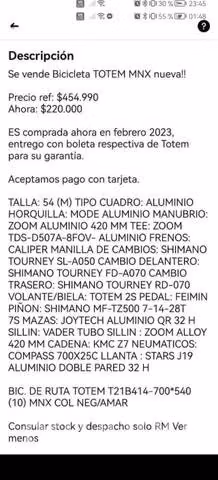 Bicicleta Totem MNX - Imagen 3