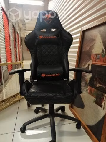 Silla Gamer "Cougar armor one black"