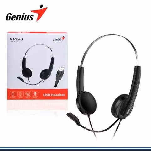 Audífono hs-220u con micrófono conexion usb genius - Imagen 2