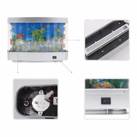 Lampara led giratoria 3d tropical movimiento ap98