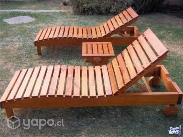 Reposeras premium de madera hechas a mano