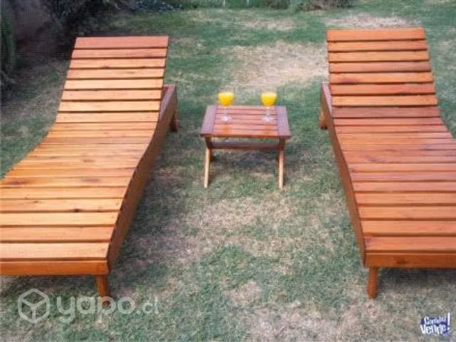 Reposeras premium de madera hechas a mano