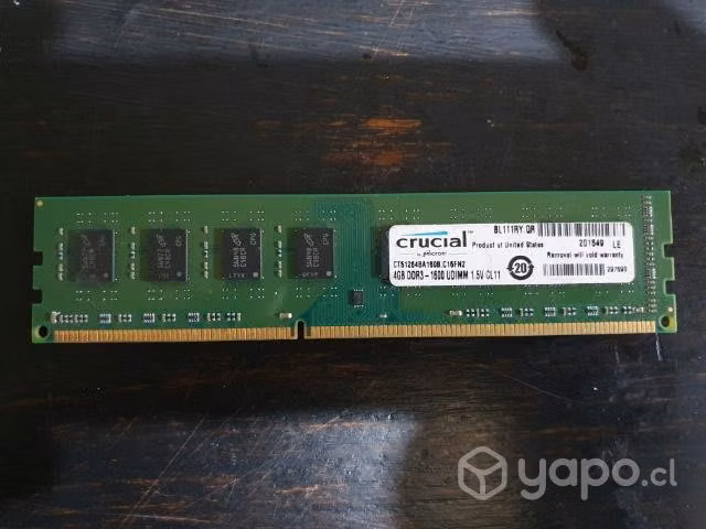 Ram ddr3 1600 mhz 4 gb