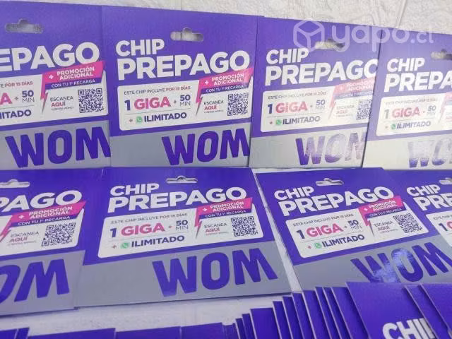 Chip pre-pago WOM 1GB por mayor - Imagen 2