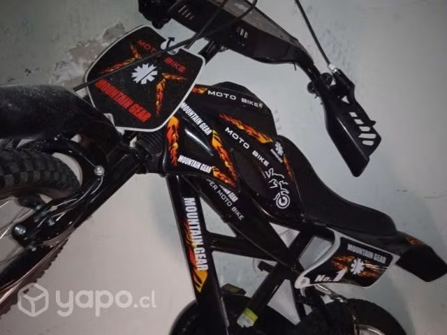 Bicicleta para niño aro 16 estética de moto