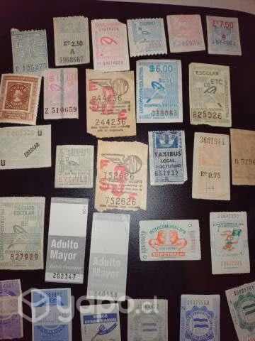 120 boletos de micro años 50 hasta 90s