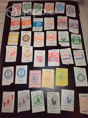120 boletos de micro años 50 hasta 90s