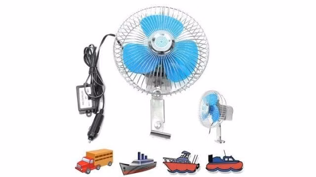 Ventilador 12v Auto Vehiculo 6 Pulgadas Enfriador
