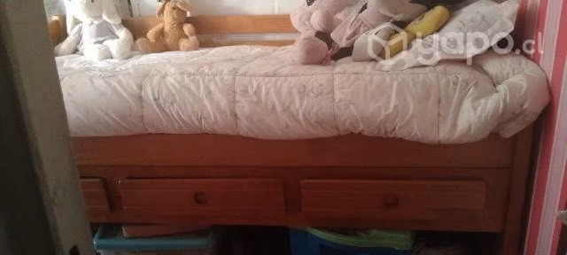 cama ...de plaza y media sin colchon