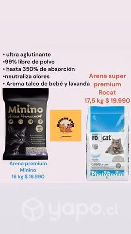 Arena sanitaria para gatos 100% aglutinante