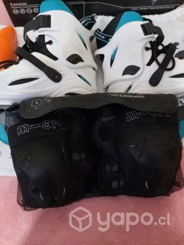 Patines en línea + protecciones