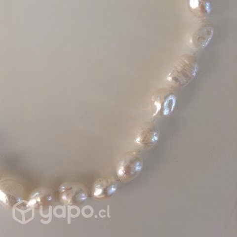 Collar de Perlas De Rio. 2 Cm Broche grande Largo
