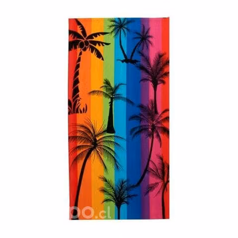 Toalla de baño piscina verano palmeras colores