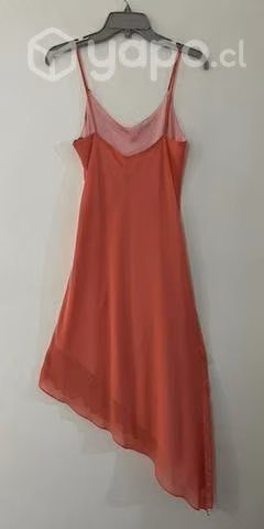 Vestido No Elástico Marca Cicci Talla Xs Coral - Imagen 4