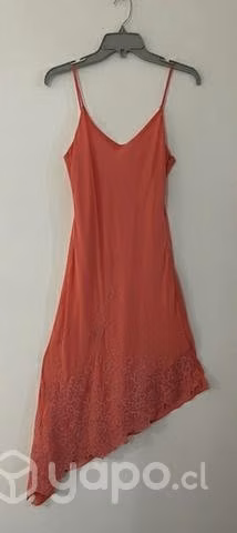 Vestido No Elástico Marca Cicci Talla Xs Coral - Imagen 5