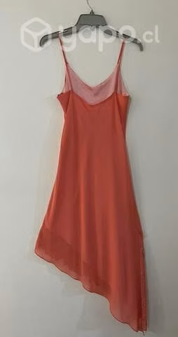 Vestido No Elástico Marca Cicci Talla Xs Coral - Imagen 6