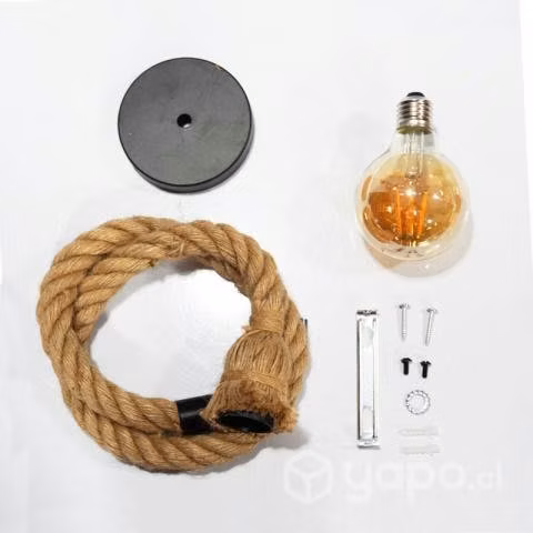Lampara colgante decorativo vintage con ampolleta
