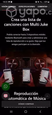 Equipo musica Lg