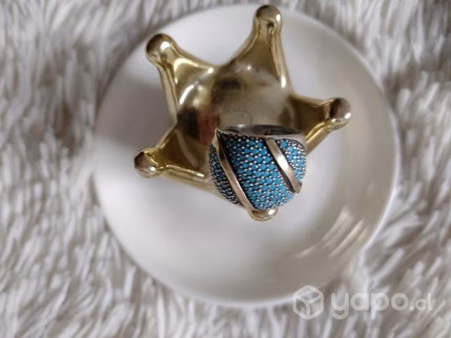 Anillo plata y oro