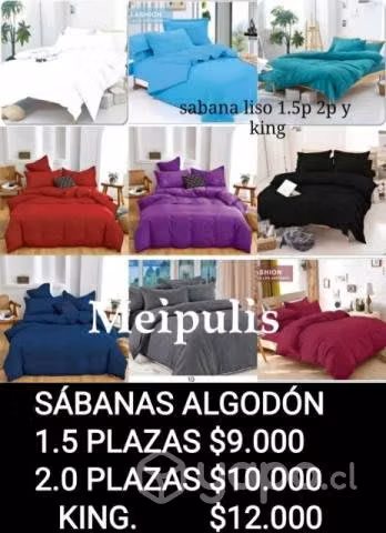 Sábanas algodón todos los tamaños