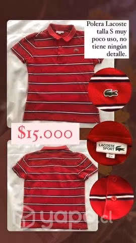 Polera Lacoste talla S