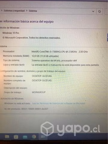 Notebook Asus rog gl553v - Imagen 3