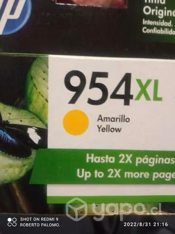 Tintas HP 954xl colores originales de alta