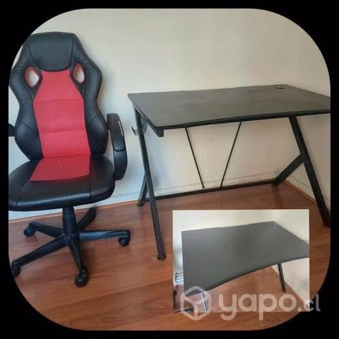 Silla y mesa gamer