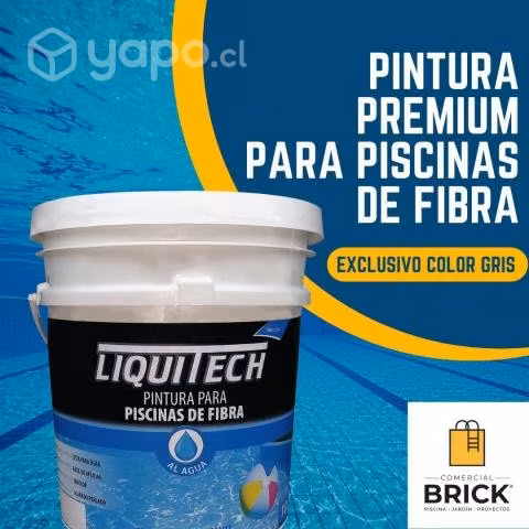 Pintura Liquitech para piscinas de fibra