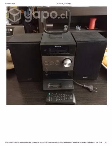 Equipo de musica sony