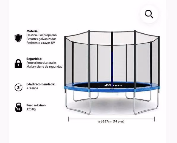 Cama elástica 3 mts. #summer #niños #ejercicio - Imagen 3