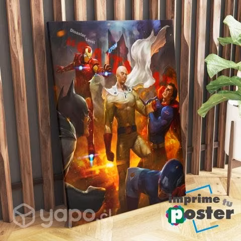 CUADROS DE SAITAMA ONE PUNCH MAN 40x55cm