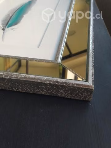 Cuadro pluma marco espejo - NUEVO - Imagen 5