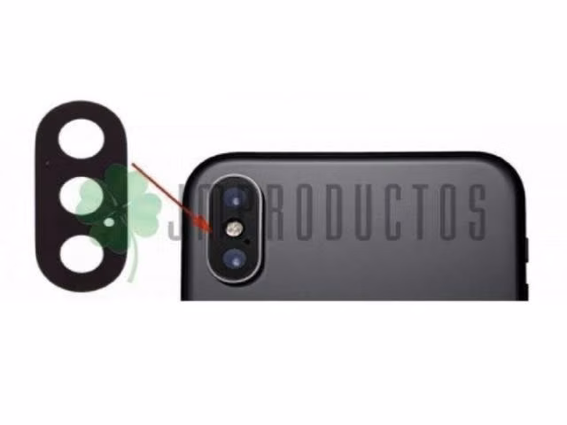 Lente Camara Trasera iPhone X Tapa Cubierta Repues - Imagen 3