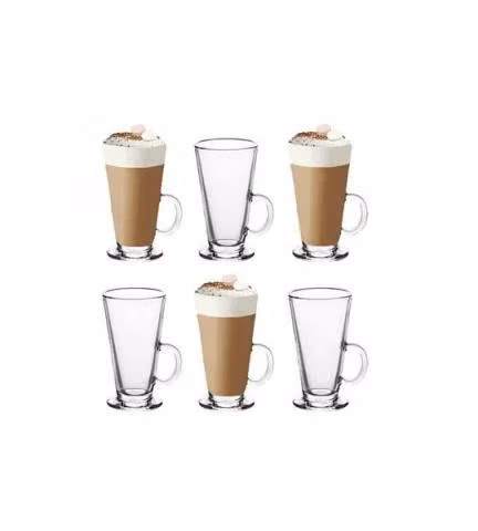 Set 6 Tazon Mug Conico Cristal Templado Cafe Latte - Imagen 2