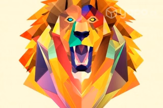Cuadro Decorativo León Abstracto 2