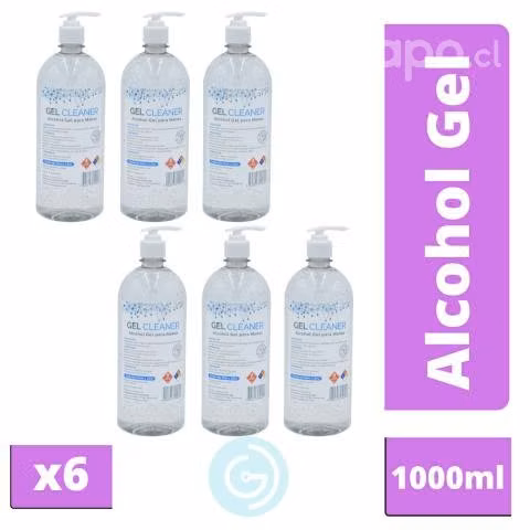Pack X6 Alcohol Gel Cleaner 1000ml C/valvula GD
