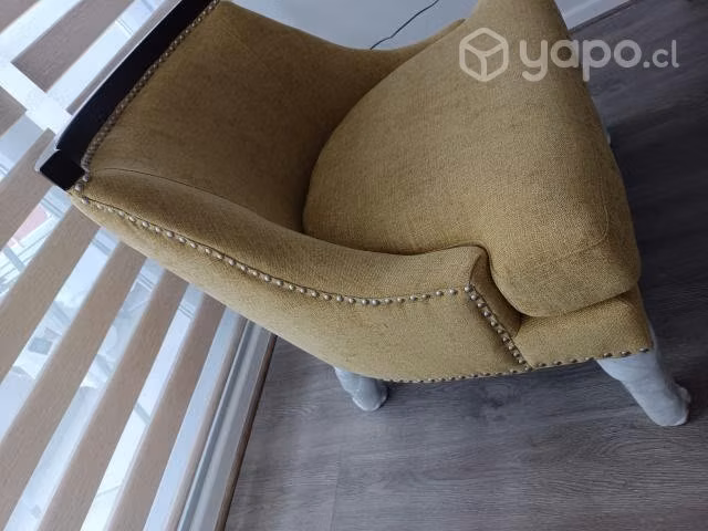 Poltrona nueva Rosen Kreuzberg tela Mostaza