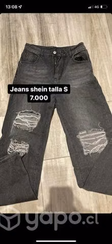 Jeans anchos de pierna pequeño de cintura