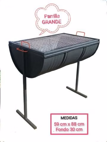 PARRILLAS ARTESANALES DE MEDIO TAMBOR (3 formatos)