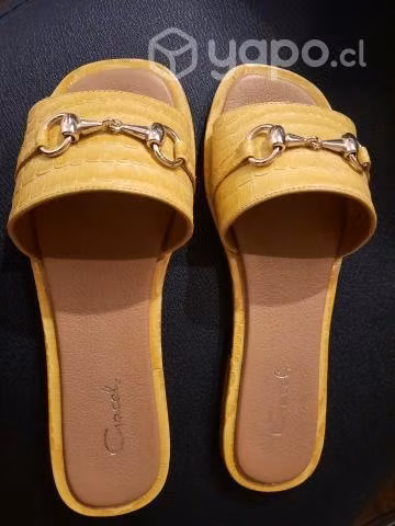 Sandalias Cuero Amarilla Gacel - Imagen 2