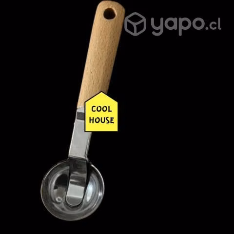 [cuchara de helado] con mango de madera 21cm - Imagen 2