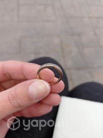 Anillo oro blanco con circones - Imagen 4