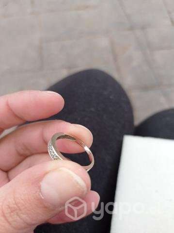 Anillo oro blanco con circones - Imagen 3