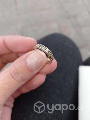 Anillo oro blanco con circones - Imagen 6