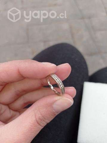 Anillo oro blanco con circones - Imagen 2
