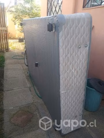 Base de cama para 1 plaza con colchon